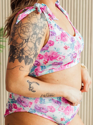 *NEW* Caribbean Dreams | Bikini Swim TOP | Pink & Purple Floral