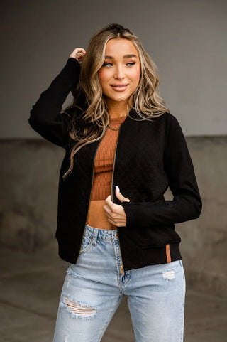 *NEW* Ampersand | Quilted Bomber | Black