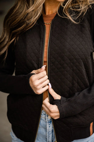 *NEW* Ampersand | Quilted Bomber | Black