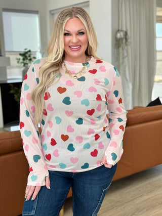 PREORDER Shirley Maggie Mesh Top | Colourful Heart - shipping late January