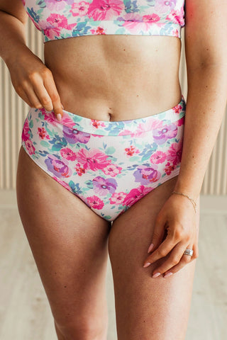 *NEW* Feeling The Summer Breeze | Bikini Swim BOTTOMS | Pink & Purple Floral