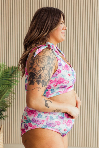 *NEW* Feeling The Summer Breeze | Bikini Swim BOTTOMS | Pink & Purple Floral
