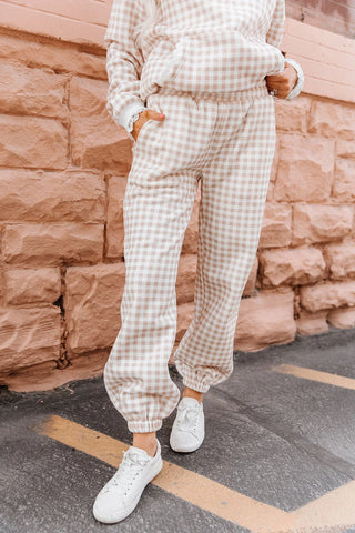 *NEW* Ampersand | Comfort Zone Joggers | Gingham Lace