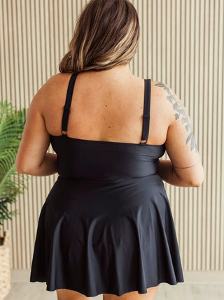 *NEW* Off To The Coast | Ruffle Swim Dress | Black