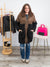 RD Style | Julie Long Sleeve Mid Length Coat | Black & Brown