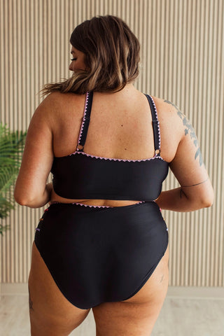 *NEW* Soaking Up Sun Rays | Swim TOP | Black Multi