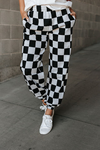 Ampersand | Checkered Joggers | Black Jack