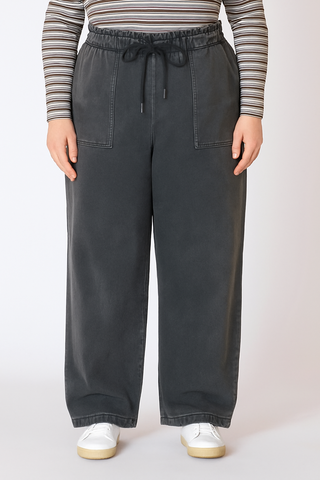 DEX | All Set Wide Leg Denim Pant | Washed Black