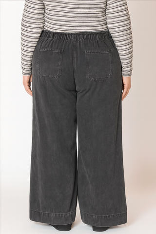 DEX | All Set Wide Leg Denim Pant | Washed Black