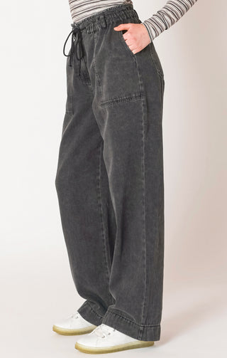 DEX | All Set Wide Leg Denim Pant | Washed Black