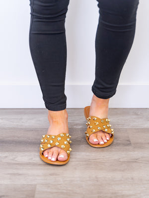 *WAREHOUSE FIND* Dory Studded Sandals | Tan (6, 8)